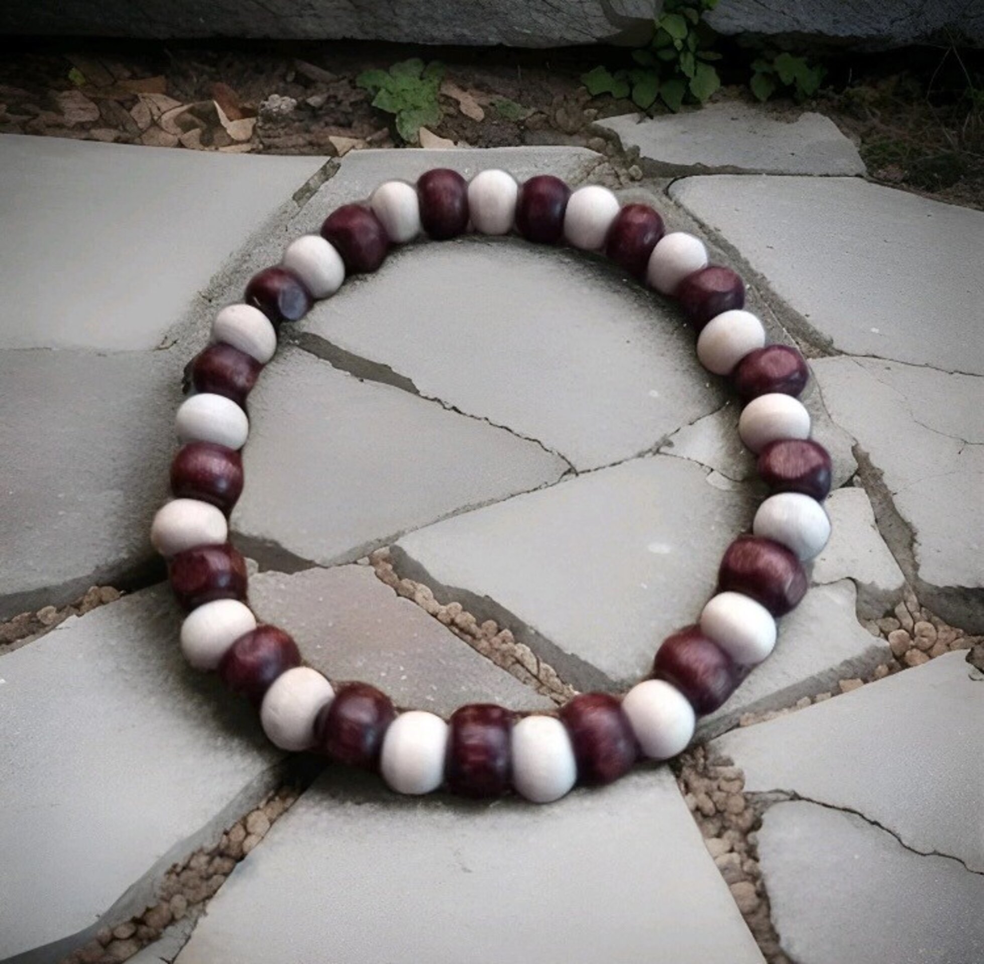 Pulsera bohemia de madera - 1