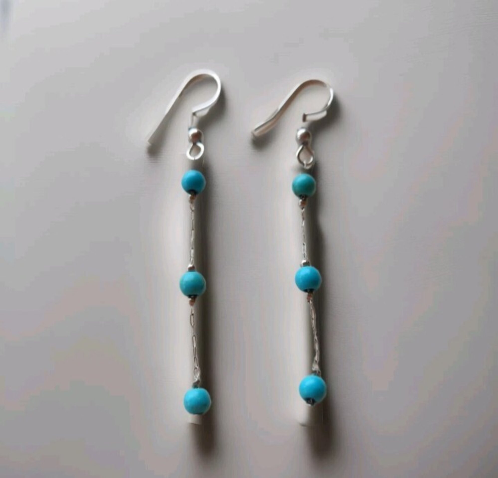 PENDIENTES ACERO INOXIDABLE PIEDRA TURQUESA - 5