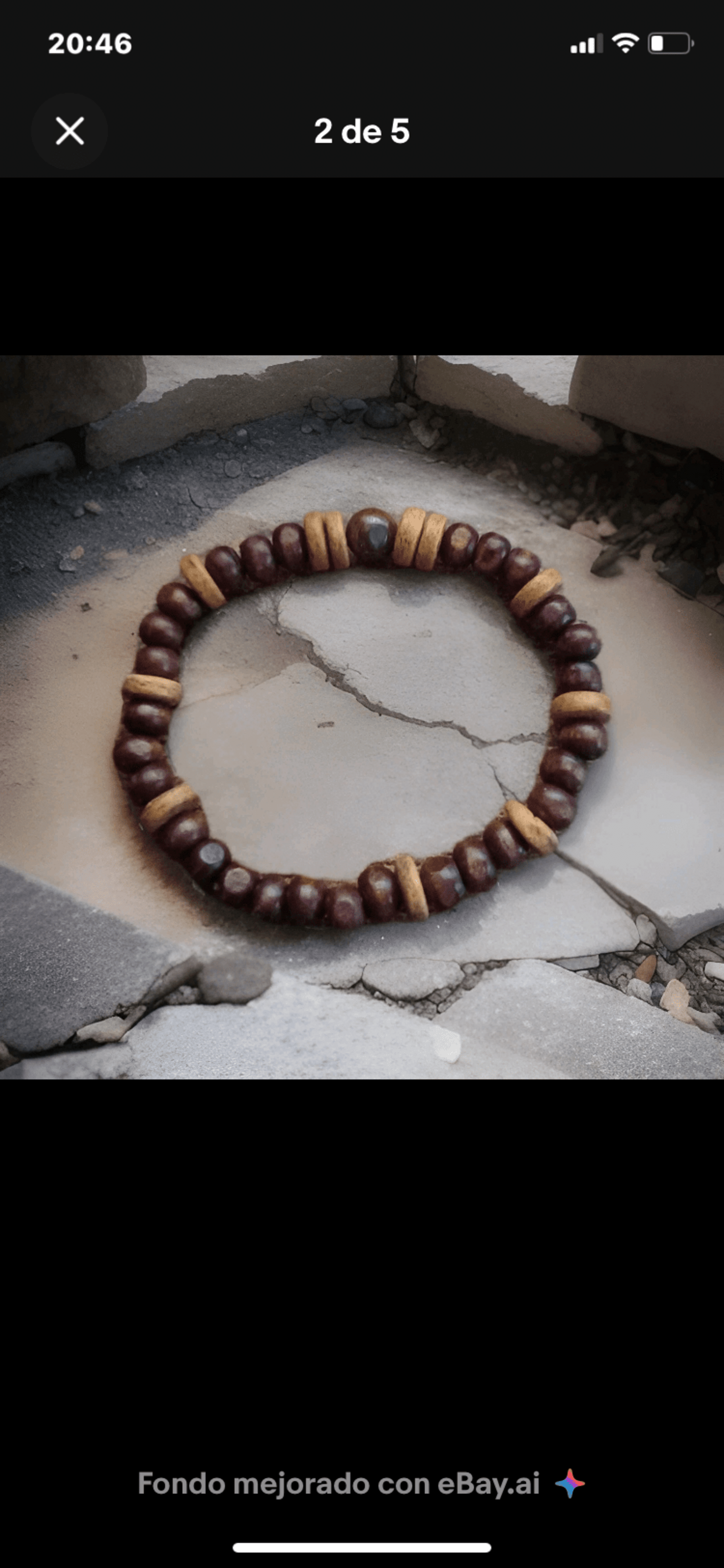 Pulsera bohemia de madera y ojo de tigre - 3