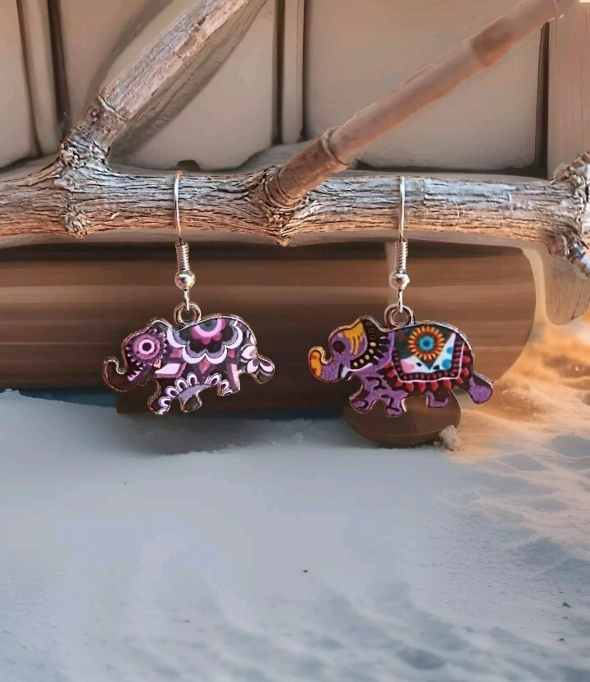 PENDIENTES ELEFANTE ROSA - 4