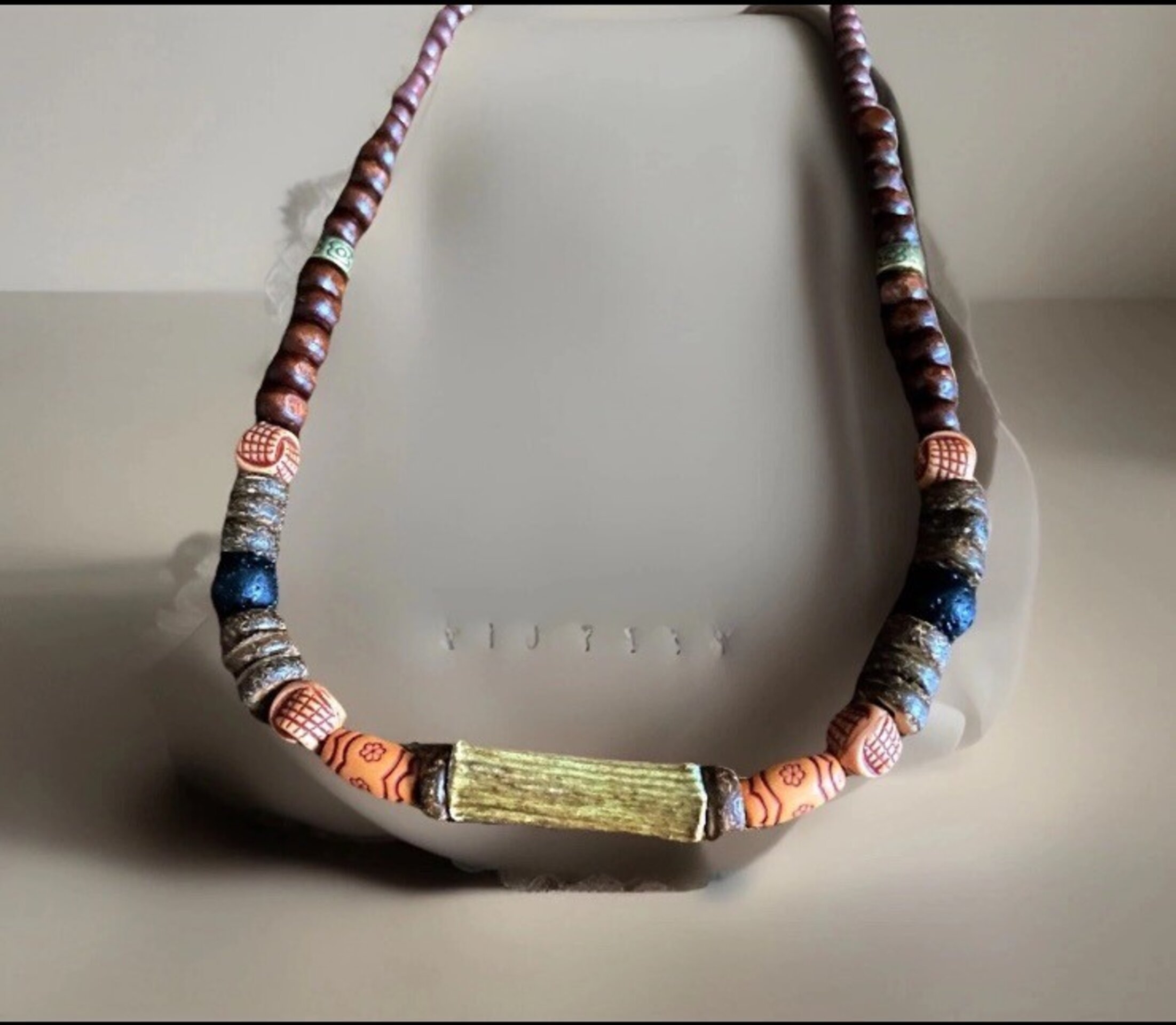 COLLAR CURATIVO Y PROTECTOR PIEDRA  LAVA Y CARDO MARIANO - 12