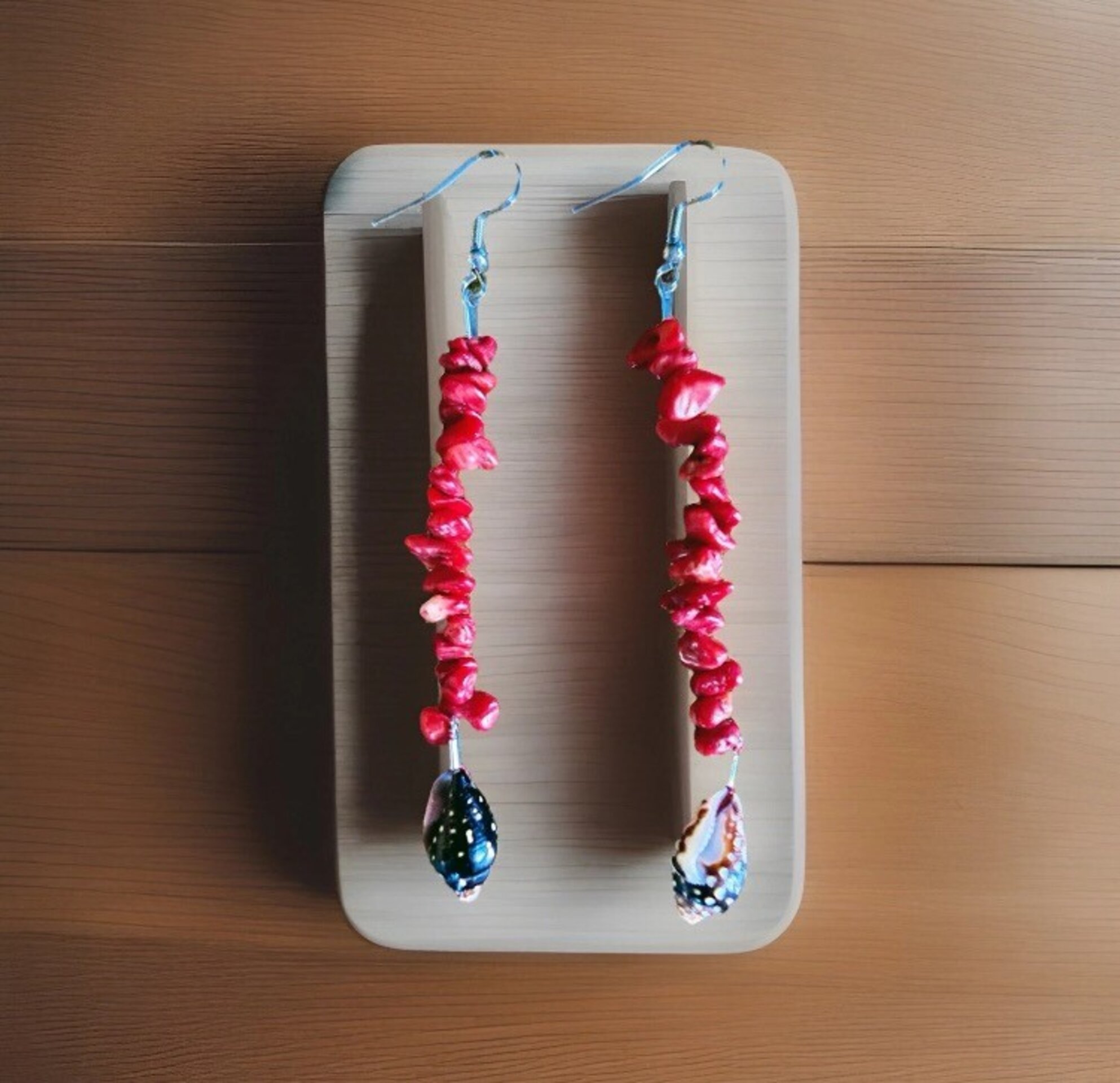 Pendientes de Coral rojo - 4