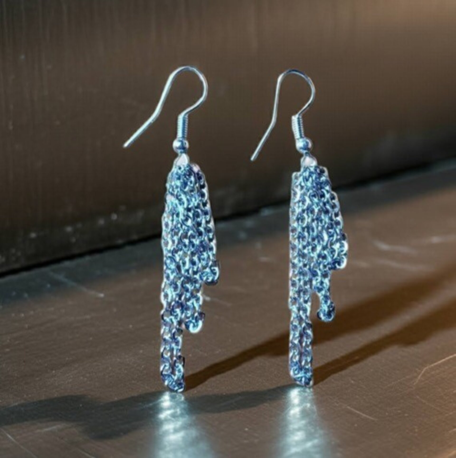 PENDIENTES ACERO INOXIDABLE  DE CADENA ESCALONADA - 4