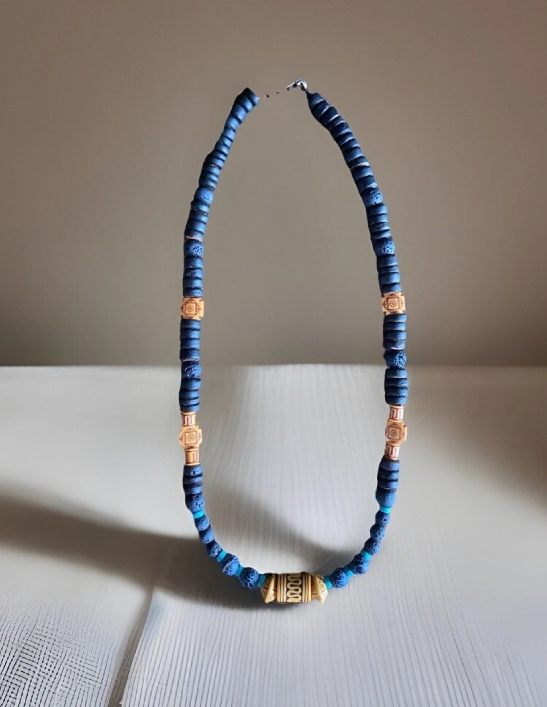 Collar Artesanal protección piedra volcánica - 3