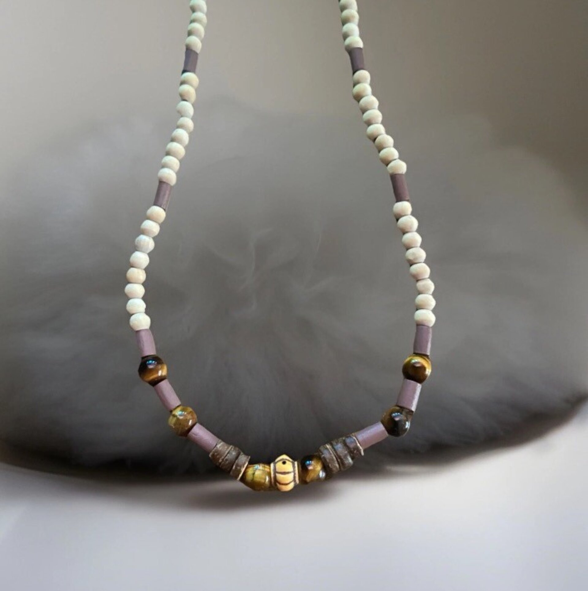 Collar Artesanal Protección Ojo de Tigre, para hombre y mujer - 4
