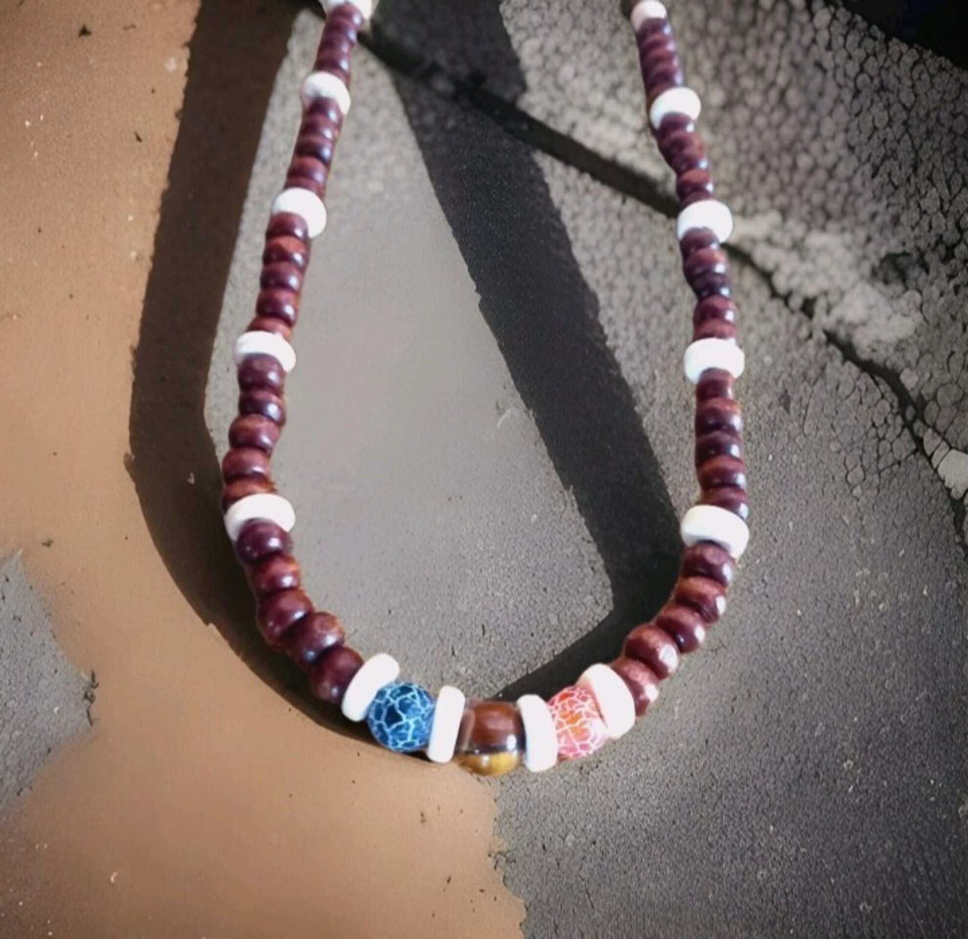 COLLAR ARTESANAL TRIPLE PROTECCIÓN OJO DE TIGRE Y ÁGATA, HOMBRE Y MUJER BOHEMIO - 5