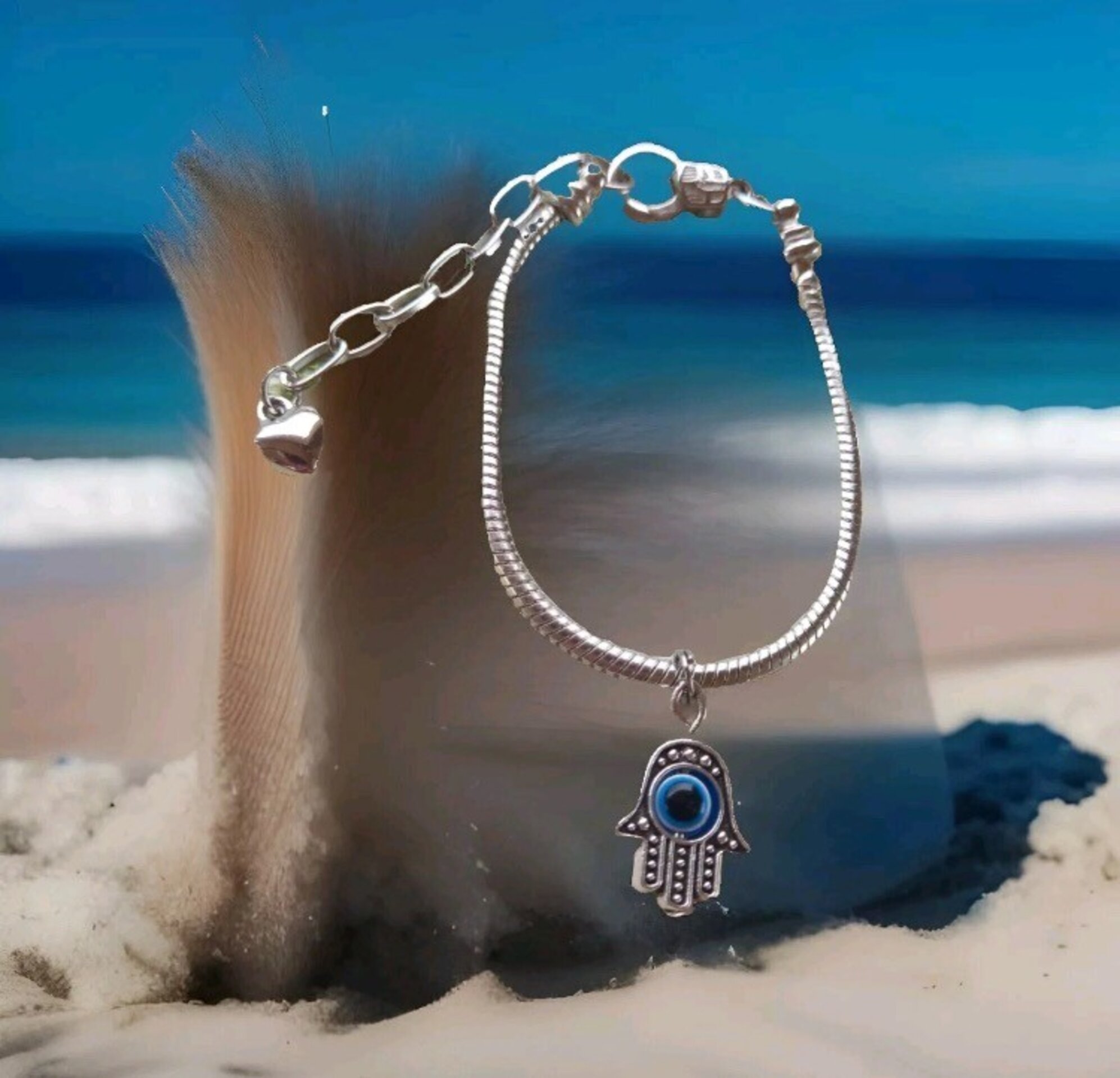 Pulsera mano Fátima de acero inoxidable - 2