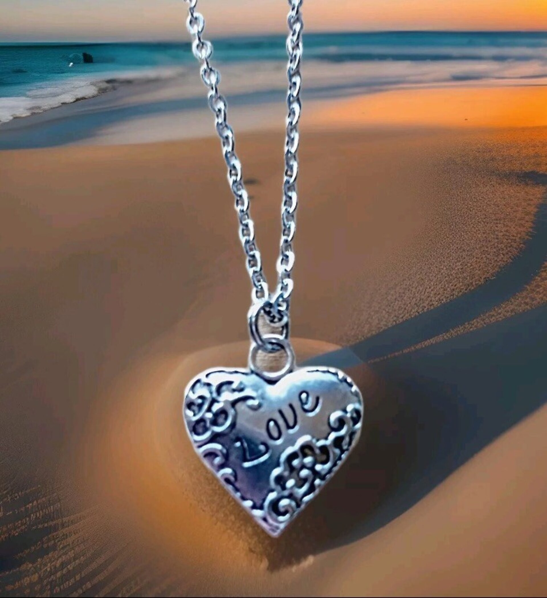 Collar colgante corazón - 4