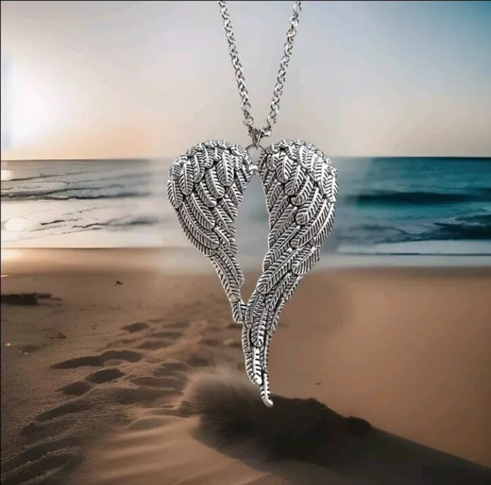 Collar Colgante Corazón grande - 8