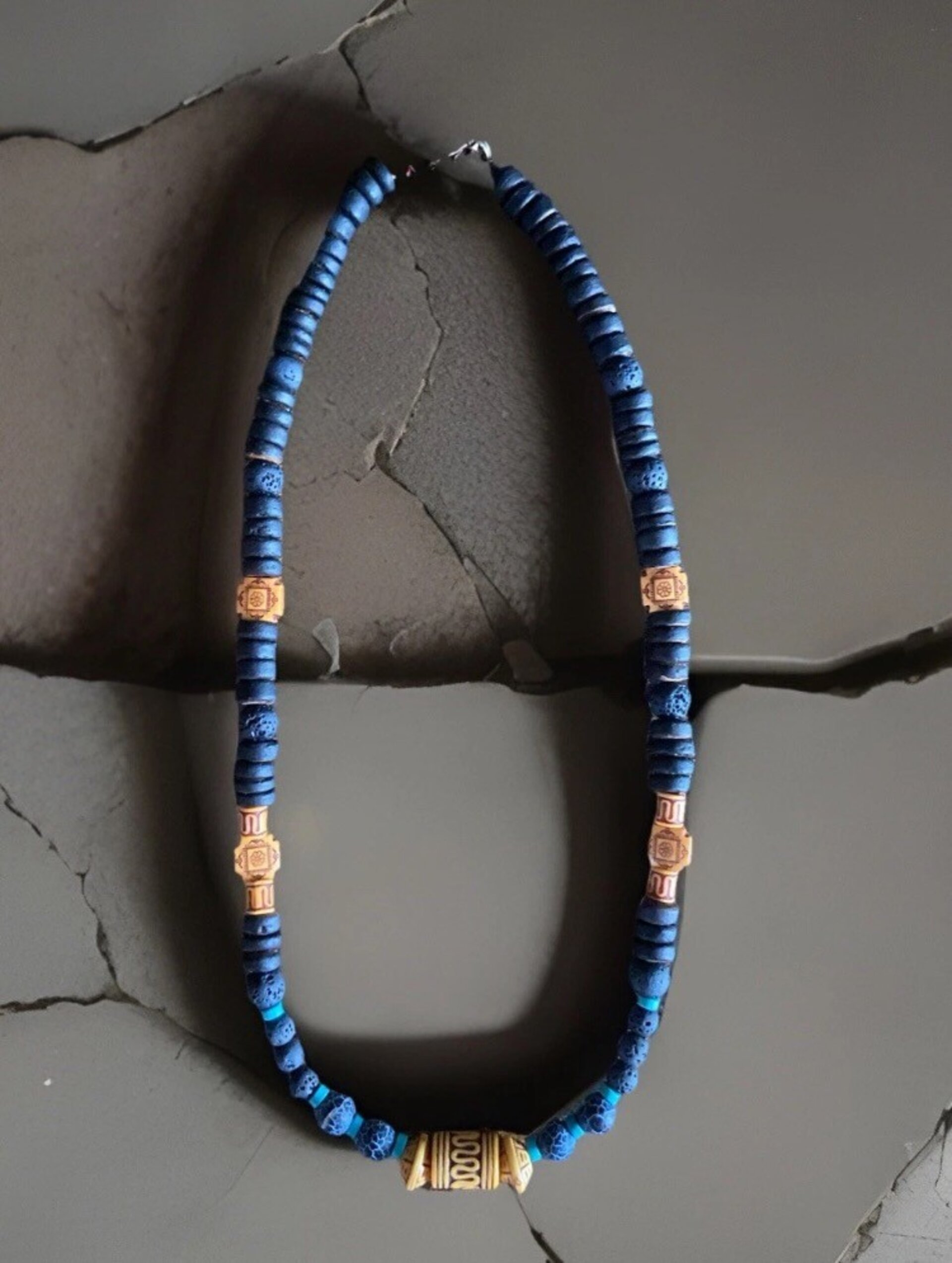 Collar Artesanal protección piedra volcánica - 5