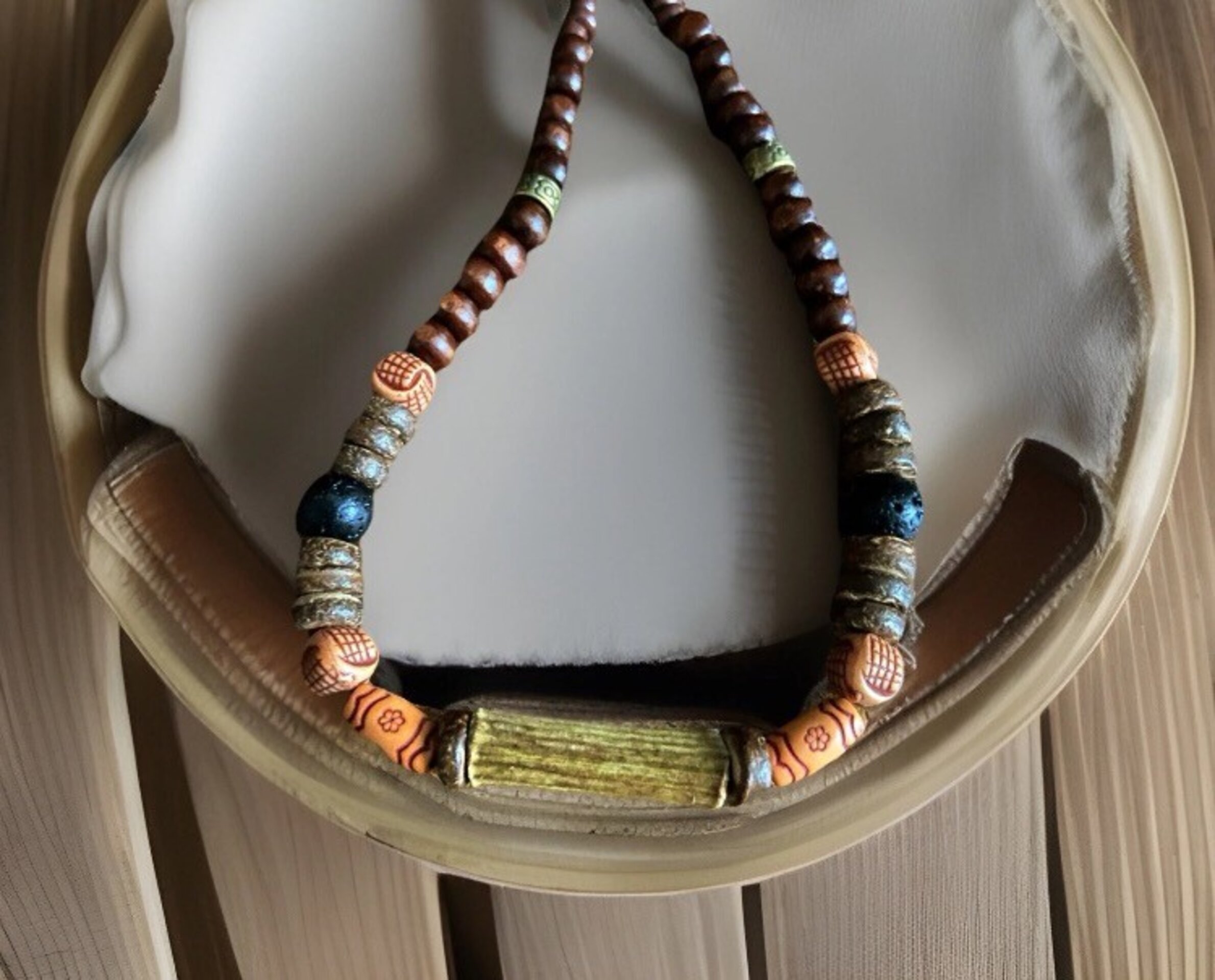 COLLAR CURATIVO Y PROTECTOR PIEDRA  LAVA Y CARDO MARIANO - 2