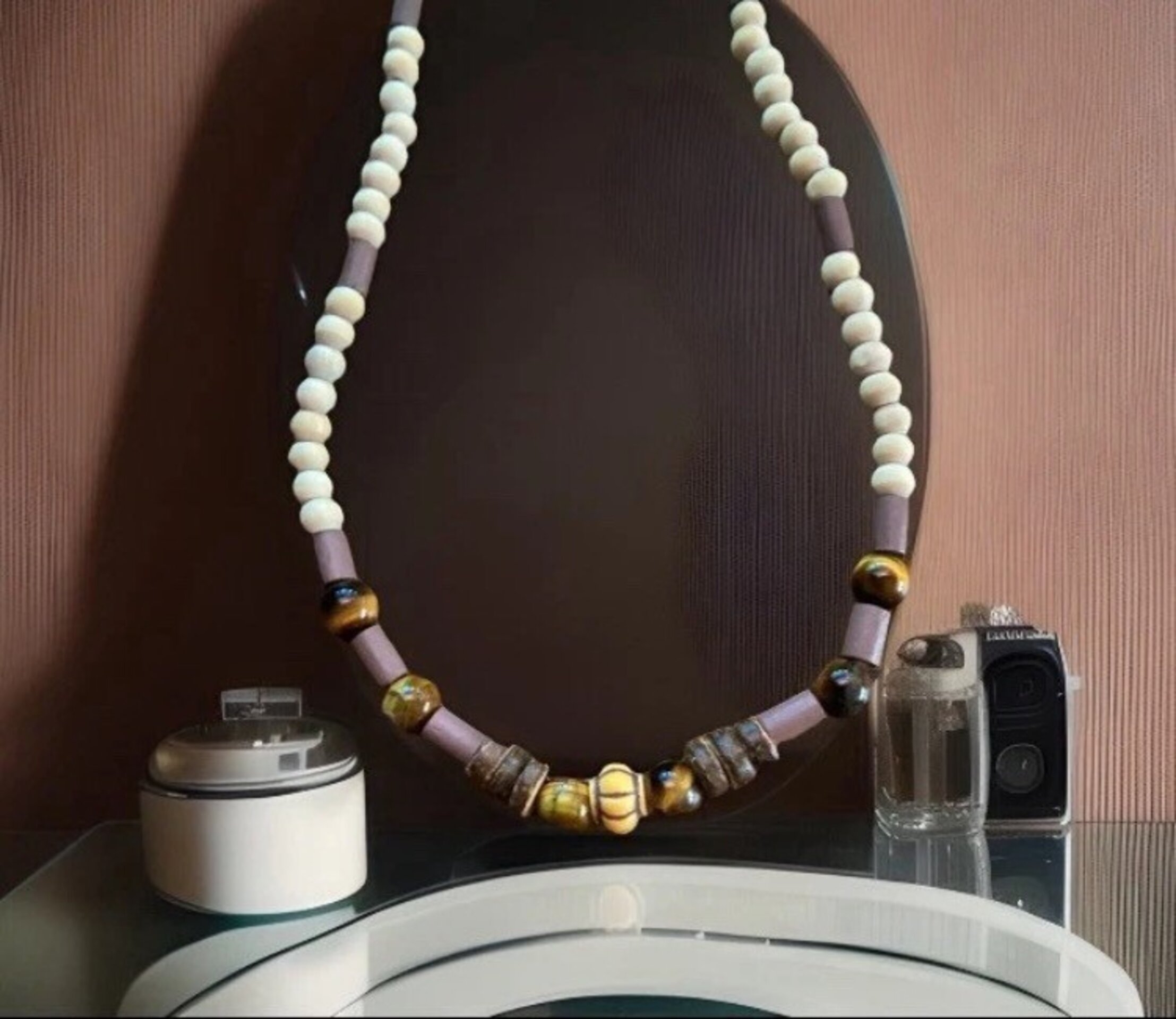 Collar Artesanal Protección Ojo de Tigre, para hombre y mujer - 2