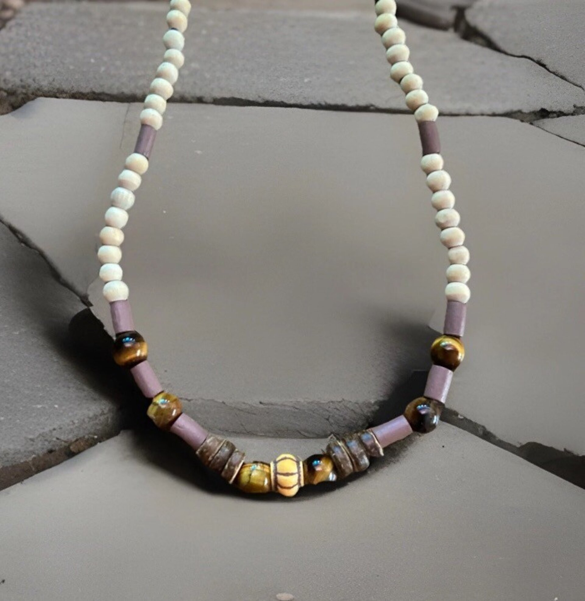 Collar Artesanal Protección Ojo de Tigre, para hombre y mujer - 9