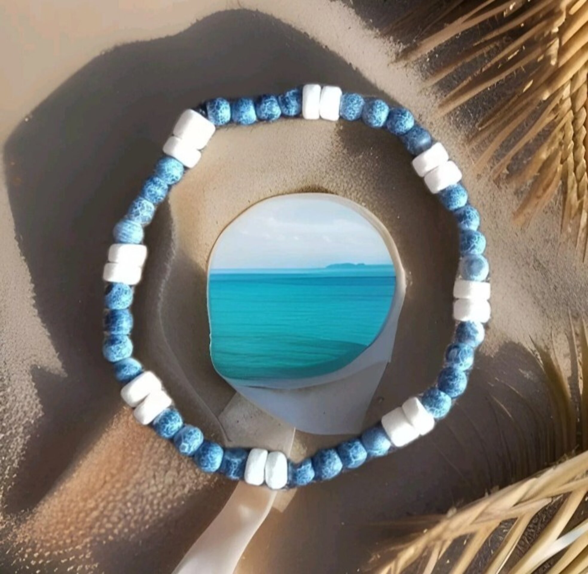 PULSERA PIEDRA NATURAL ÁGATA NEGRA PULIDA - 2