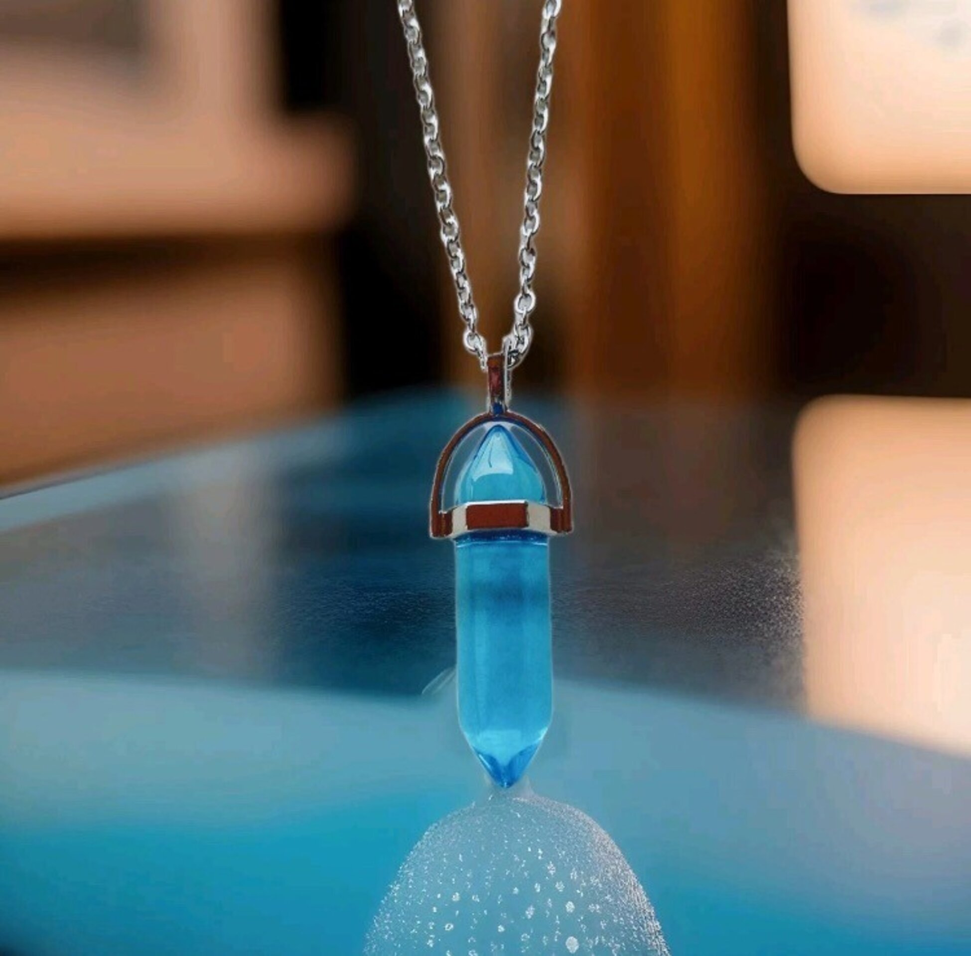 Collar colgante péndulo de cristal - 2
