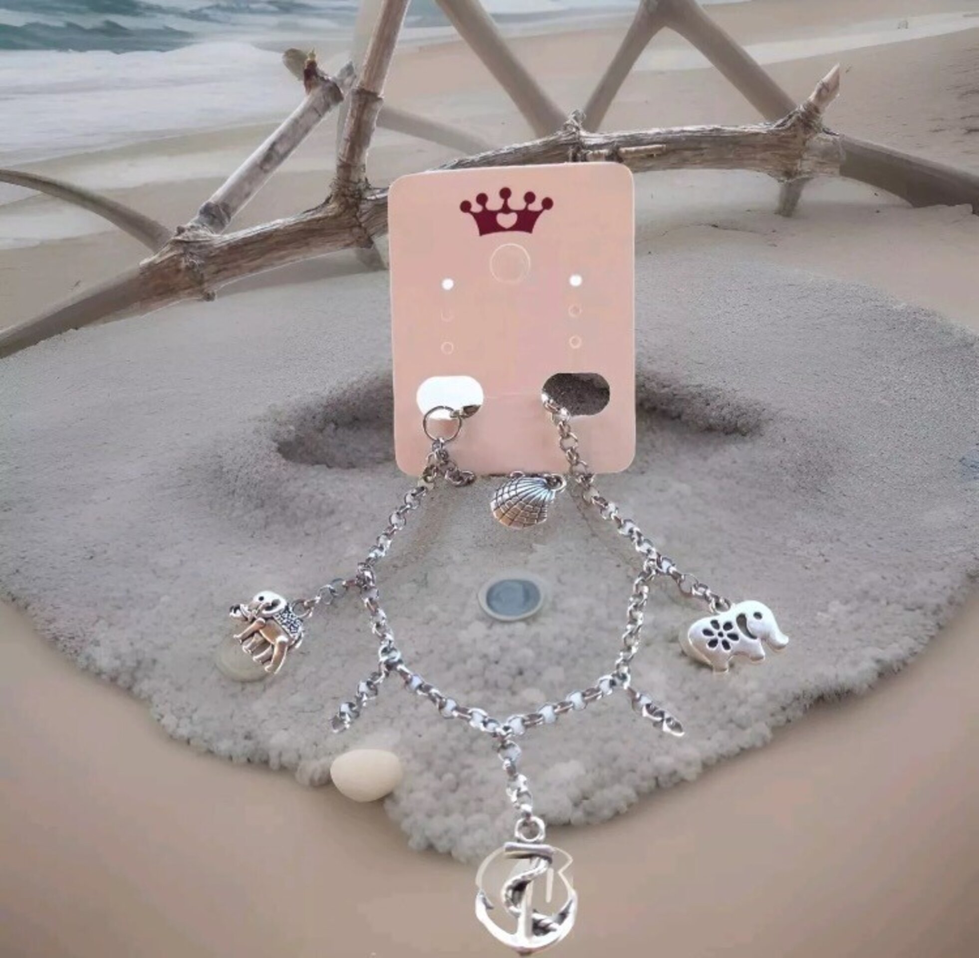 Pulsera charms elefantes - 1