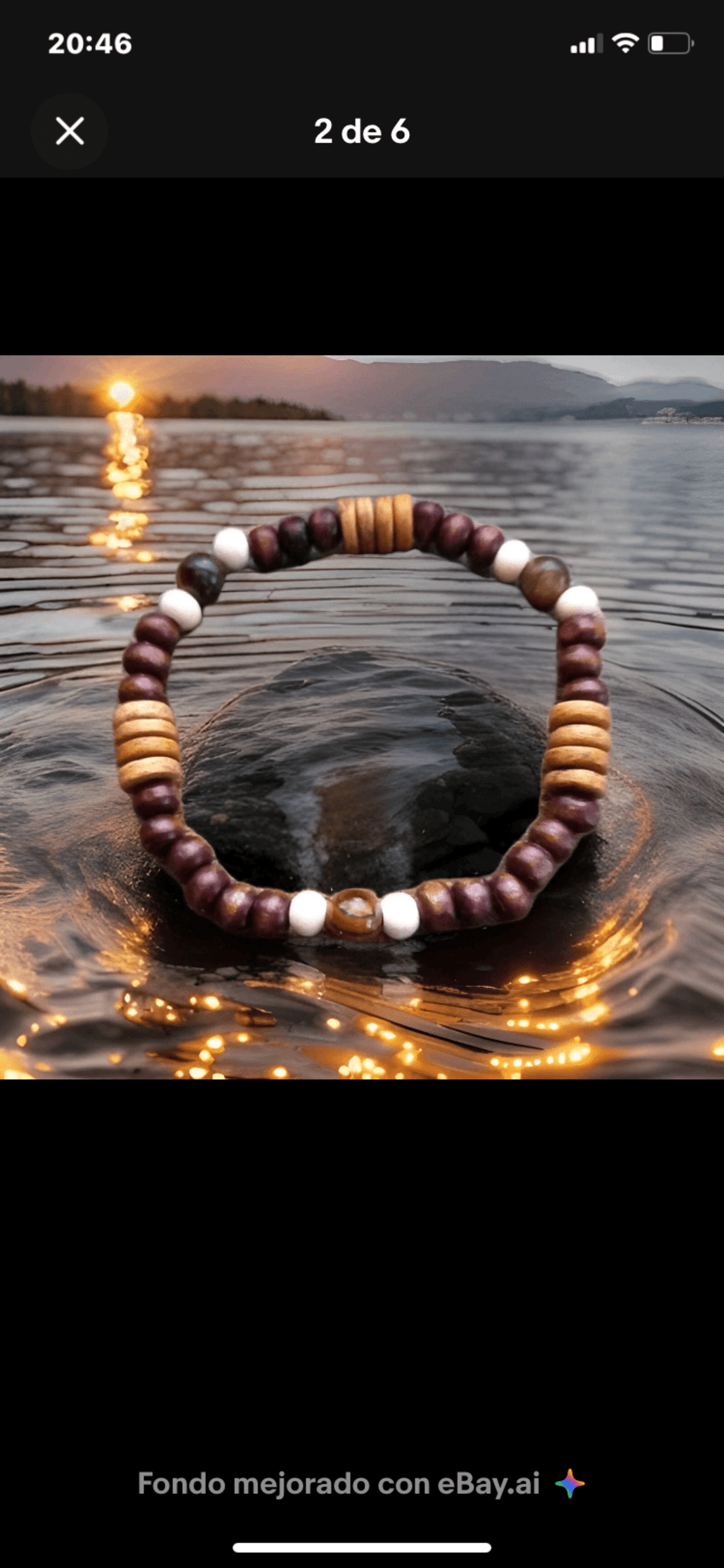 Pulsera bohemia ojo de tigre y madera natural - 1