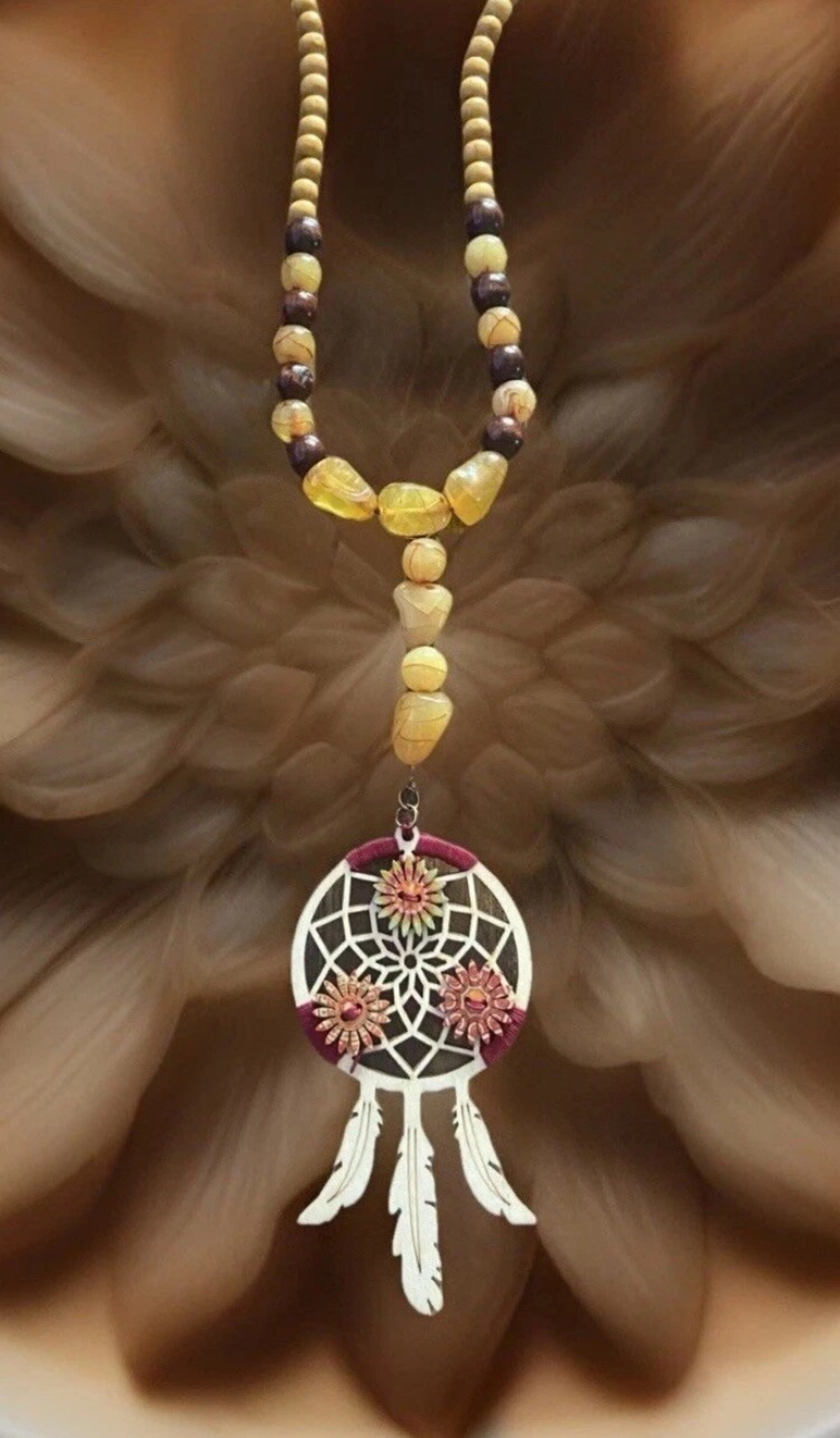 Collar de madera Colgante Atrapasueños - 7