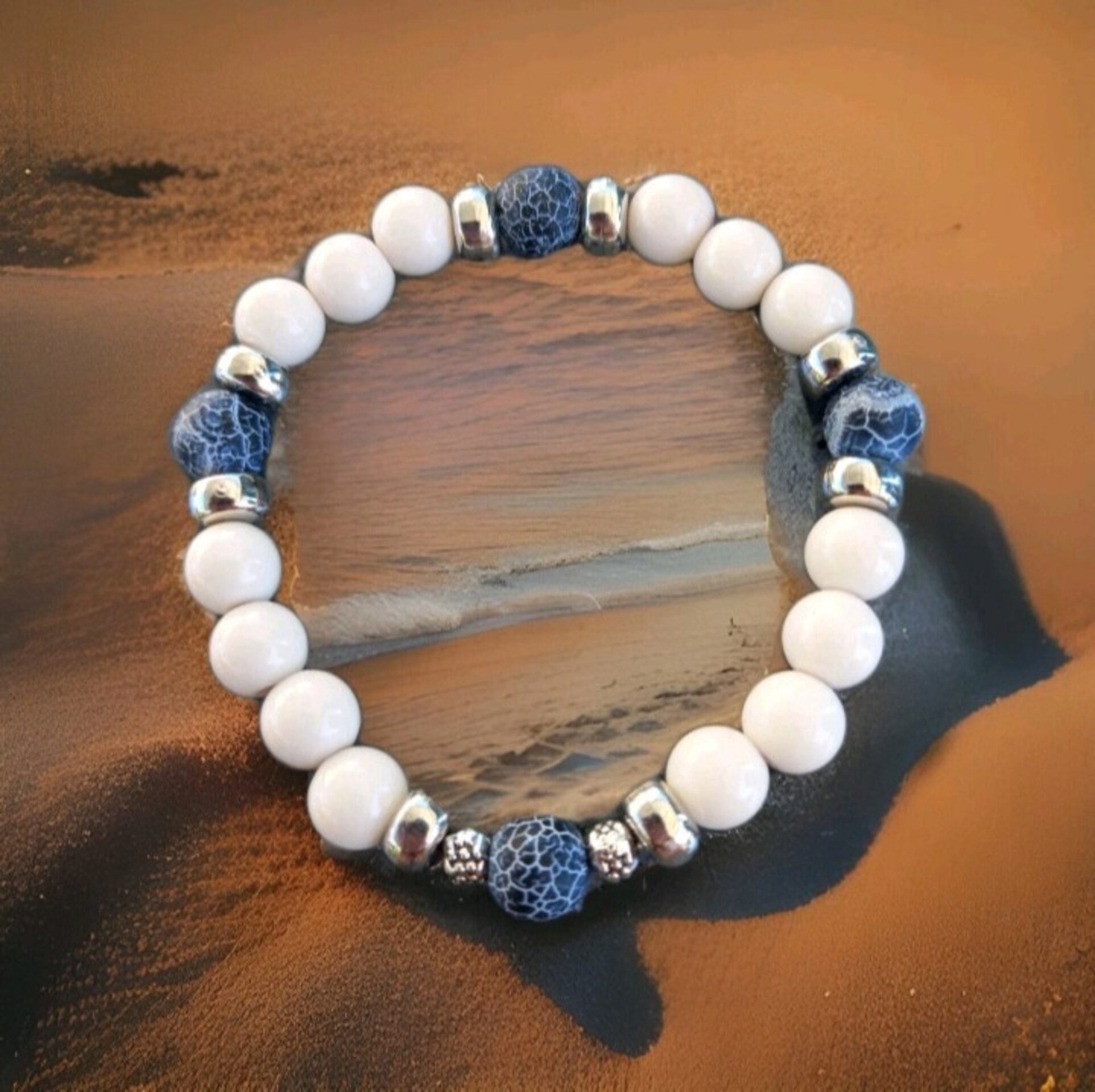 PULSERA PIEDRA ÁGATA NEGRA - 4