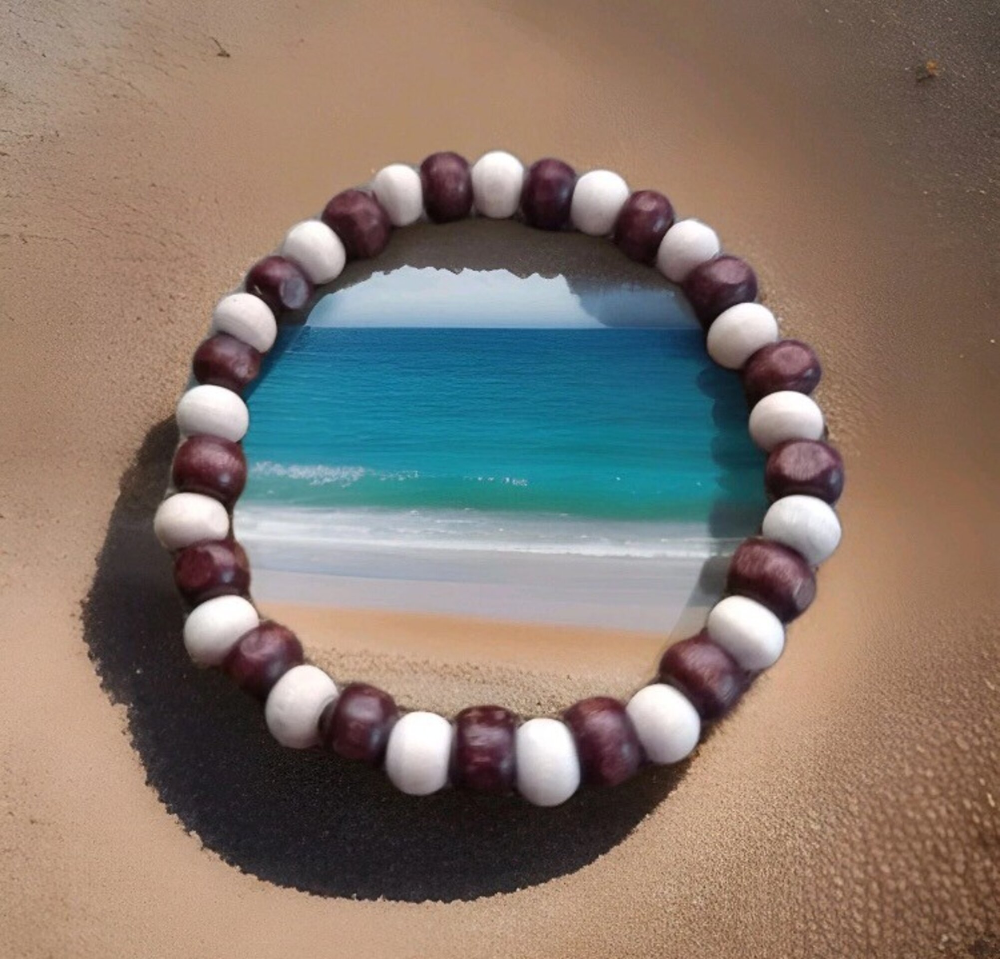 Pulsera bohemia de madera - 2