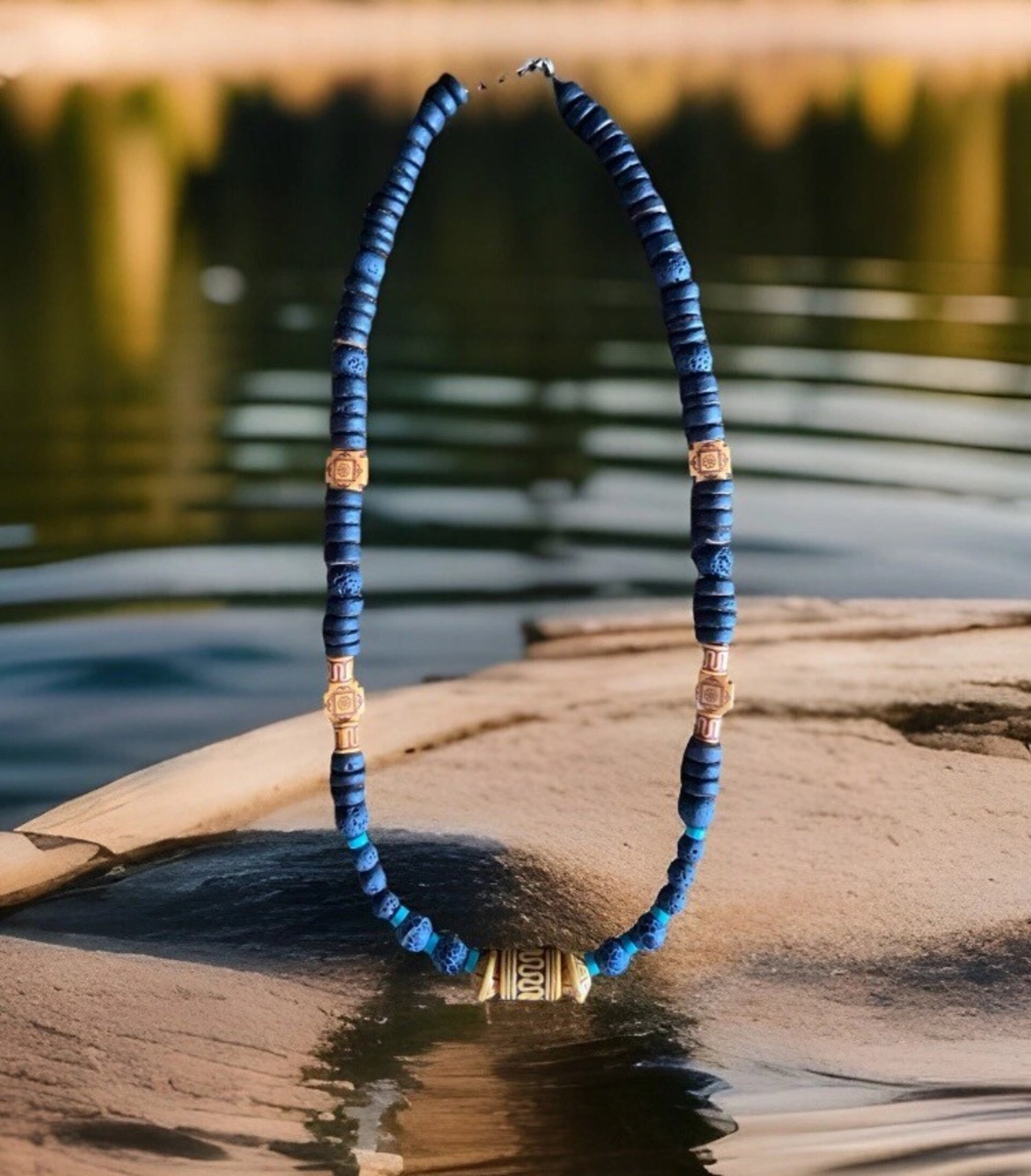 Collar Artesanal protección piedra volcánica - 2