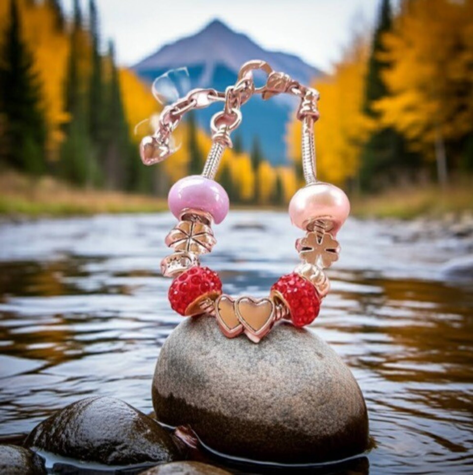 Pulsera de acero con charm corazón - 3
