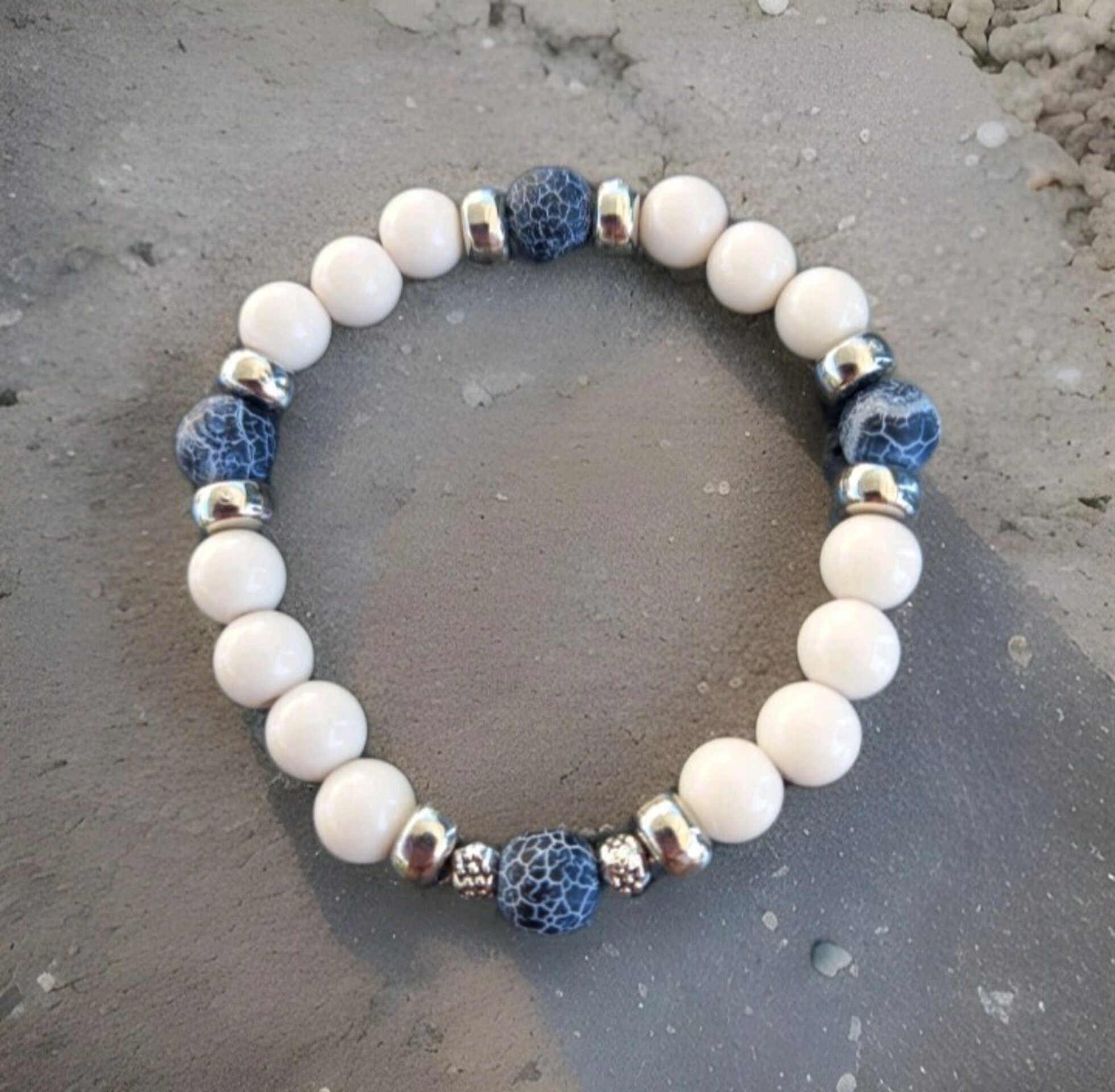 PULSERA PIEDRA ÁGATA NEGRA - 6