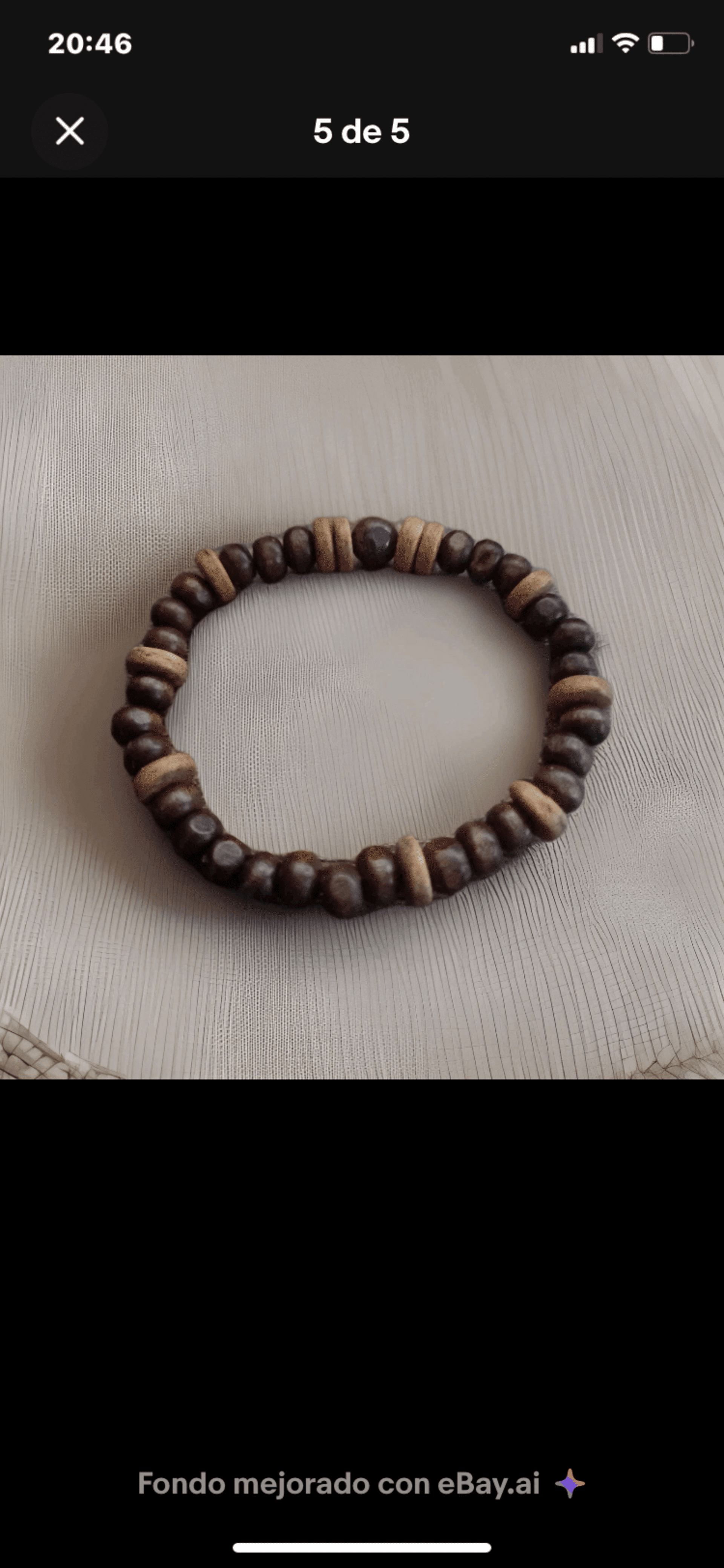 Pulsera bohemia de madera y ojo de tigre - 2
