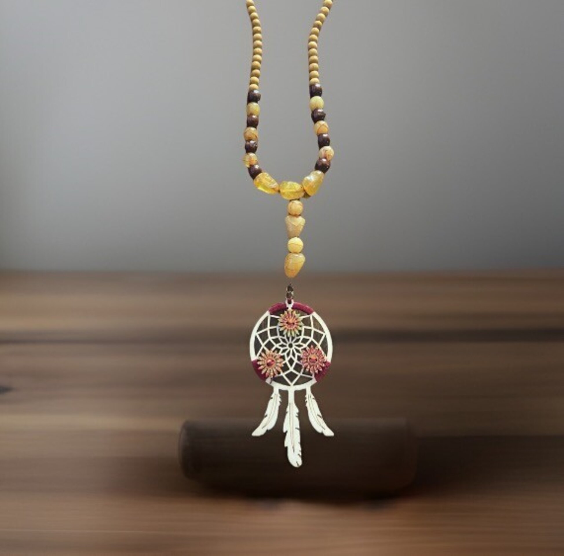 Collar de madera Colgante Atrapasueños - 5