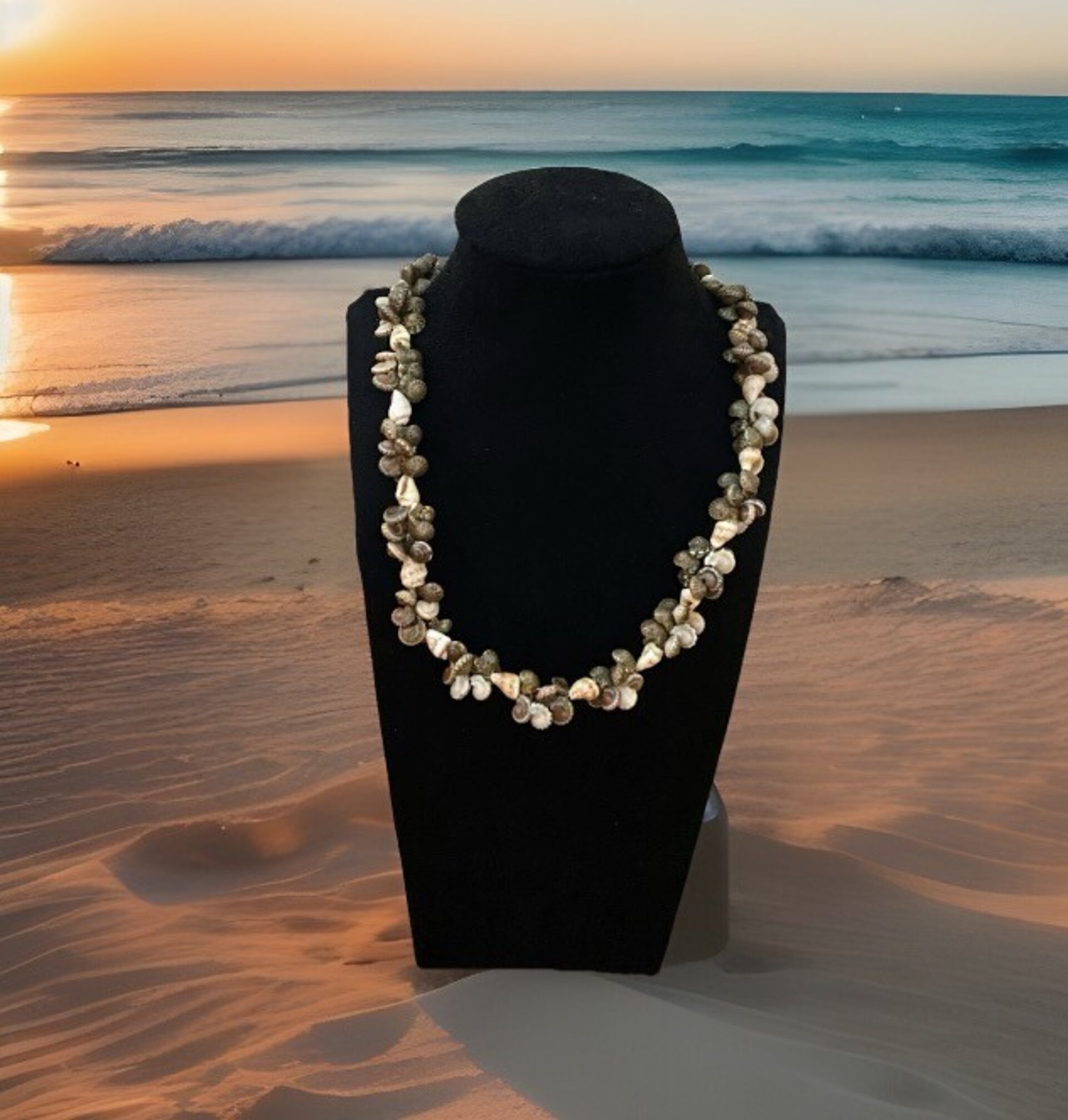 Collar conchas marinas nacaradas - 6