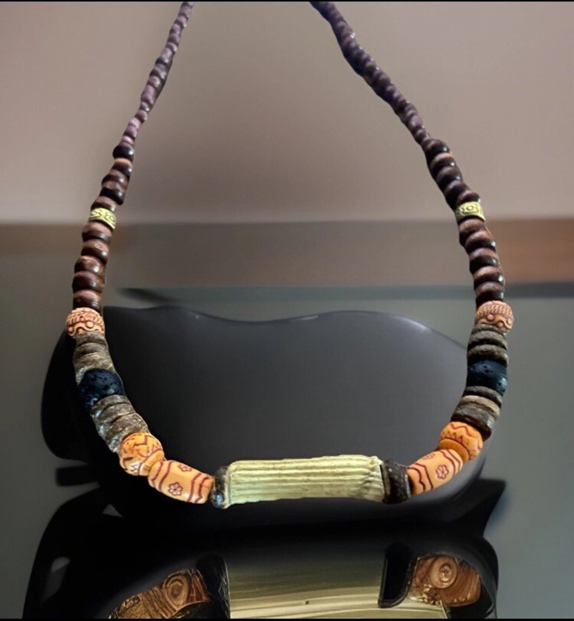 COLLAR CURATIVO Y PROTECTOR PIEDRA  LAVA Y CARDO MARIANO - 4