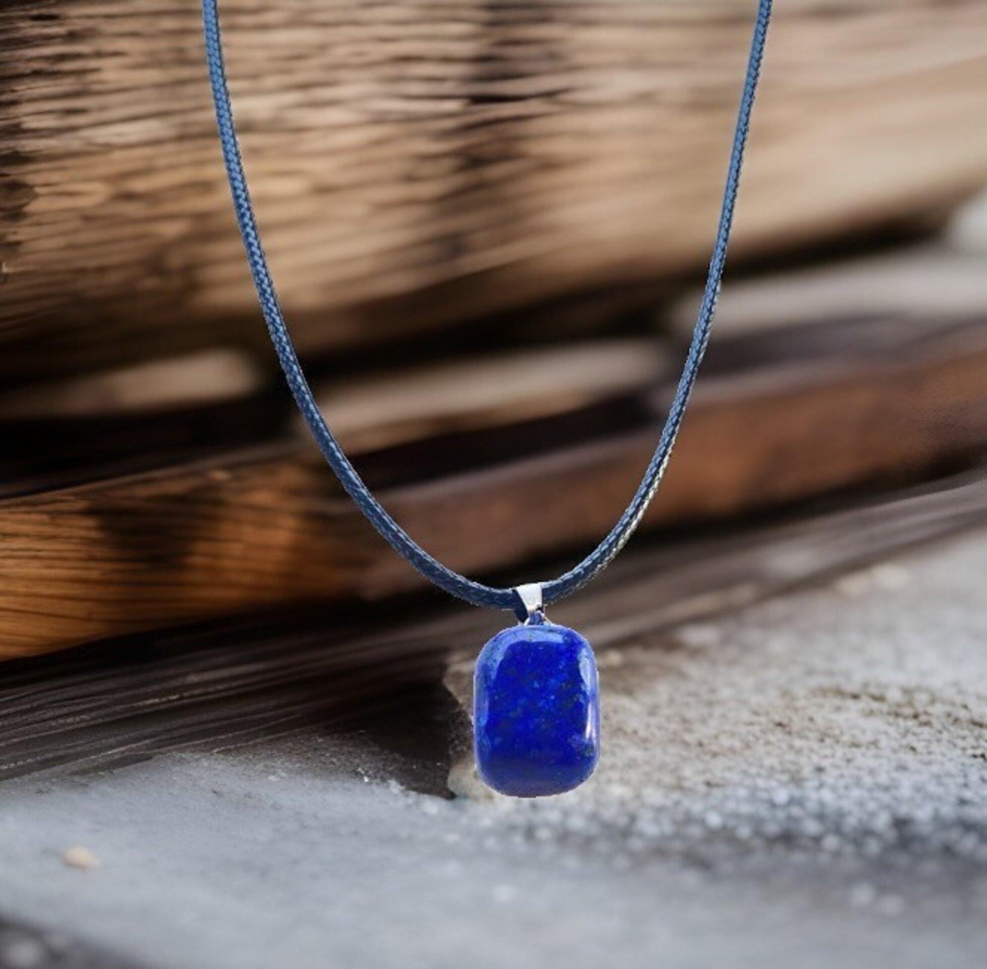 Collar colgante piedra Lapislázuli - 11