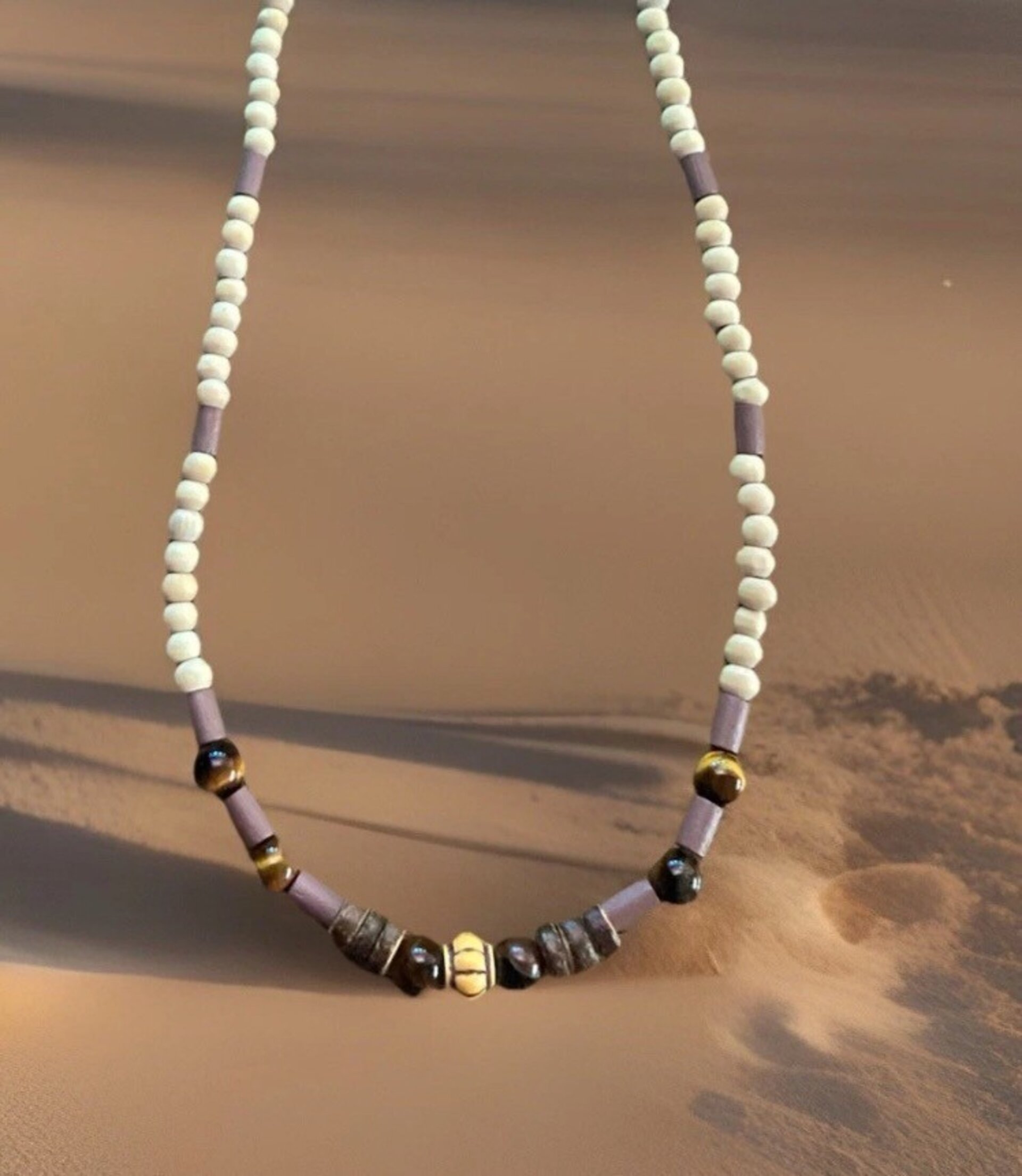Collar Artesanal Protección Ojo de Tigre, para hombre y mujer - 6