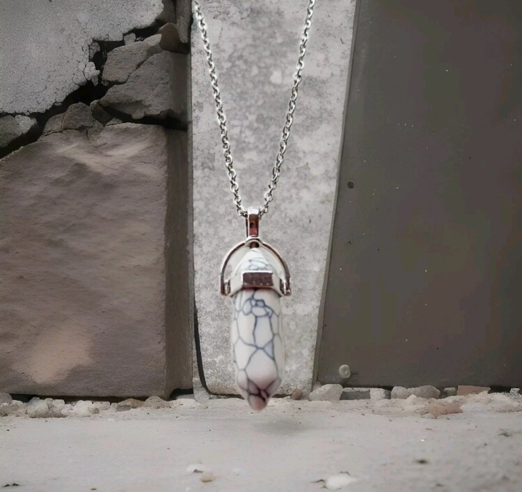 Collar colgante péndulo de cristal - 7