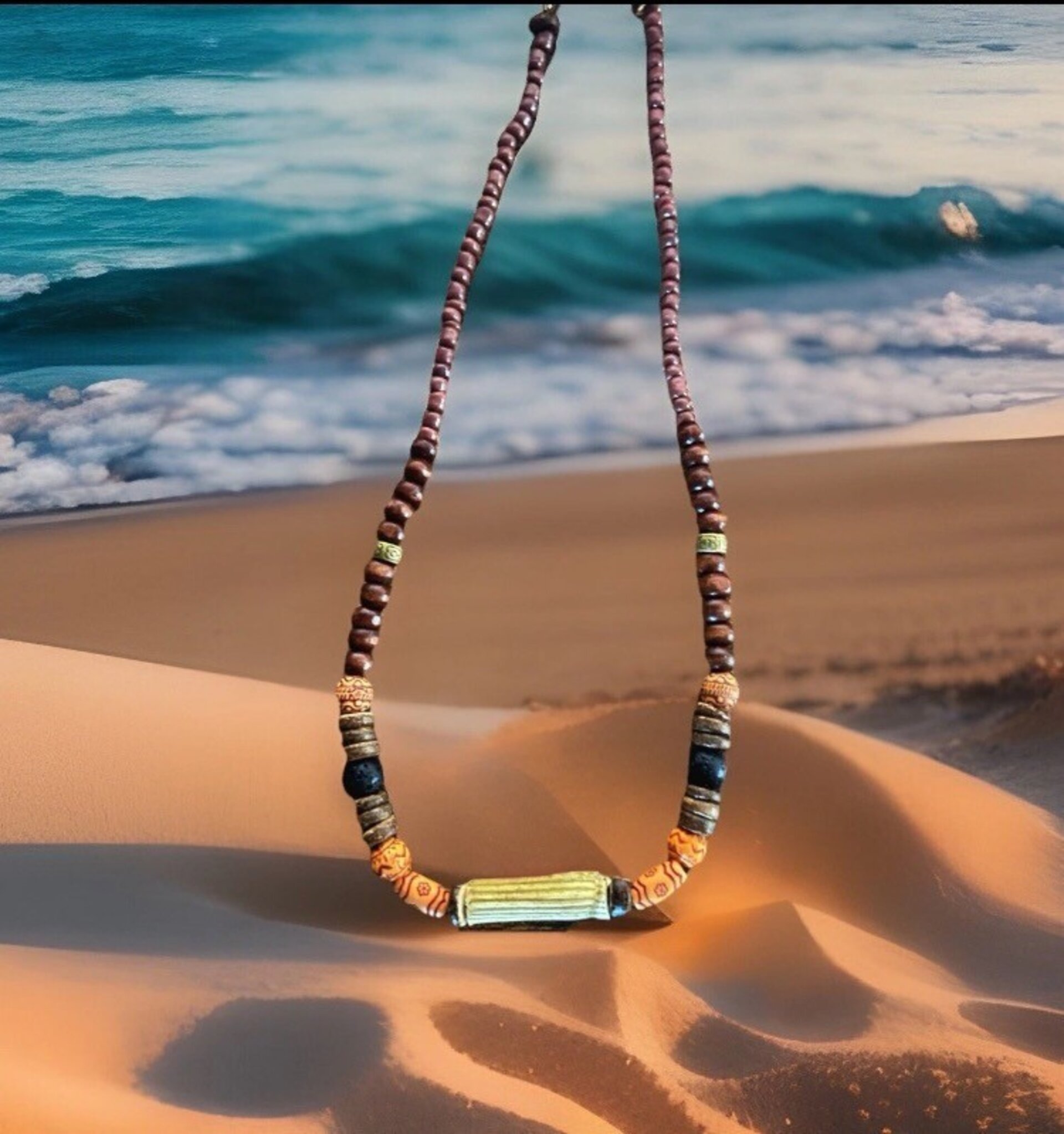 COLLAR CURATIVO Y PROTECTOR PIEDRA  LAVA Y CARDO MARIANO - 6