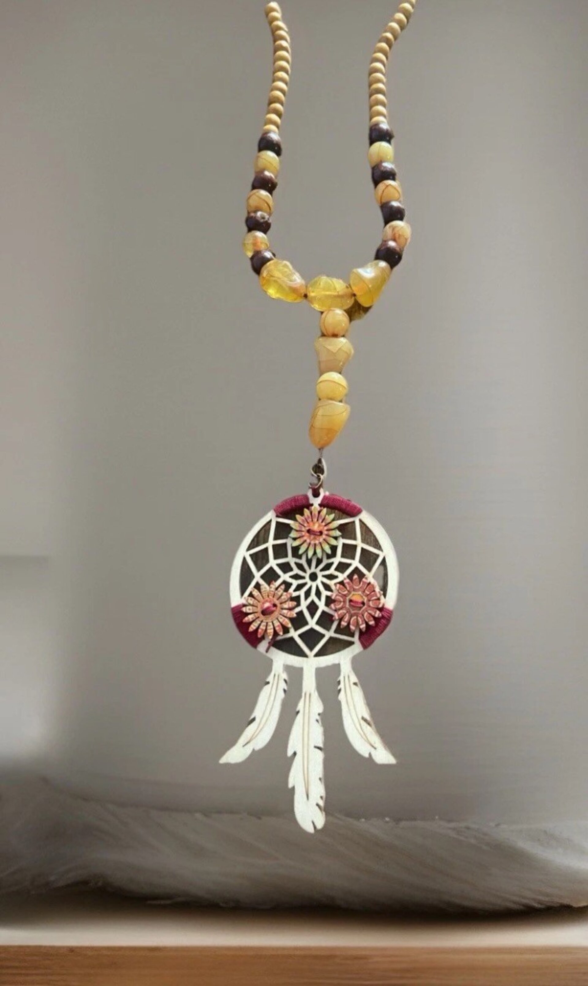 Collar de madera Colgante Atrapasueños - 4