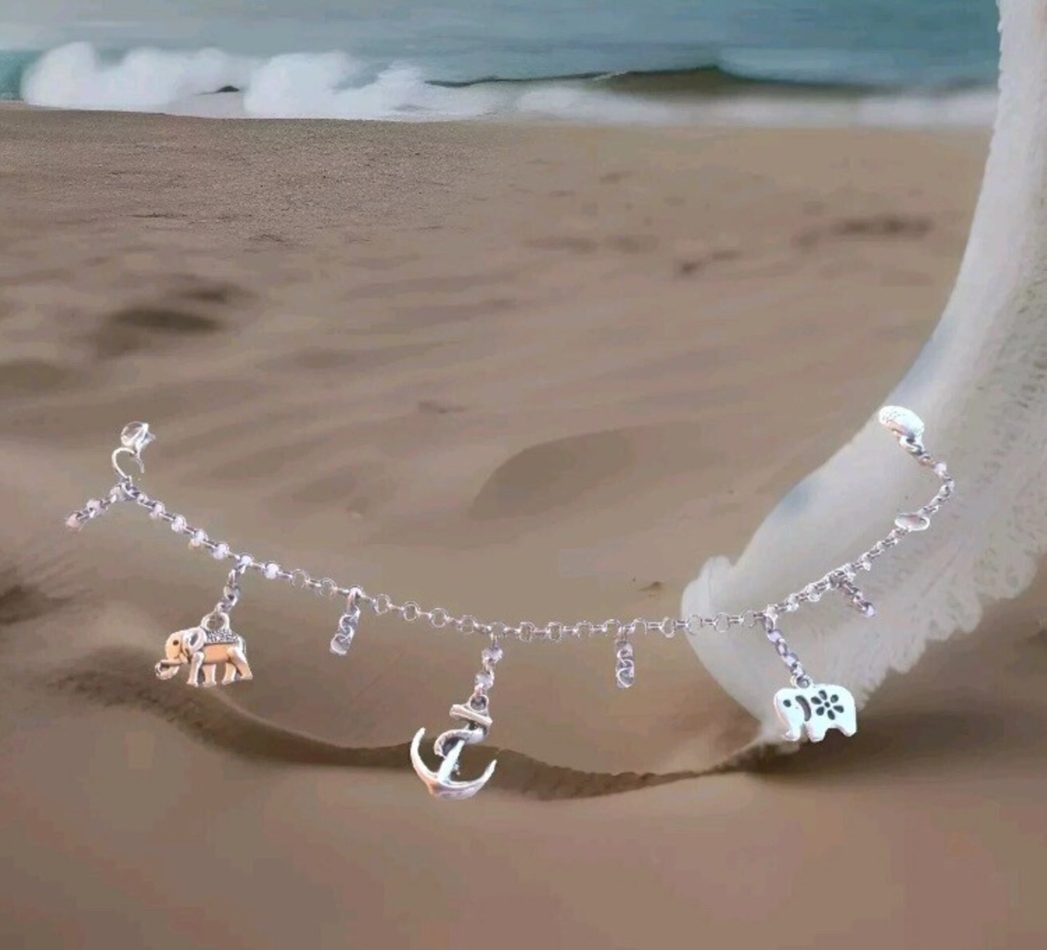 Pulsera charms elefantes - 5