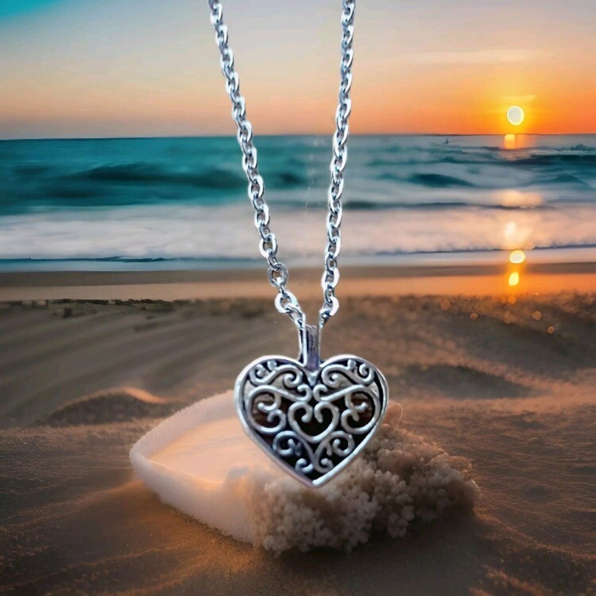 Collar colgante corazón - 9