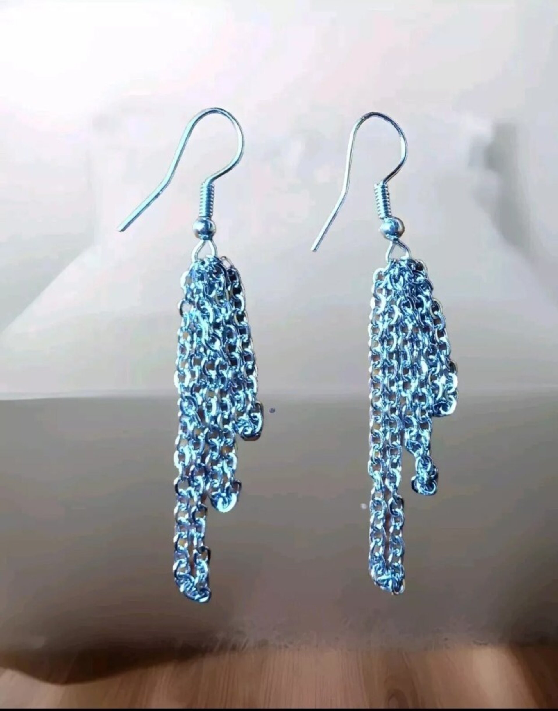 PENDIENTES ACERO INOXIDABLE  DE CADENA ESCALONADA - 8