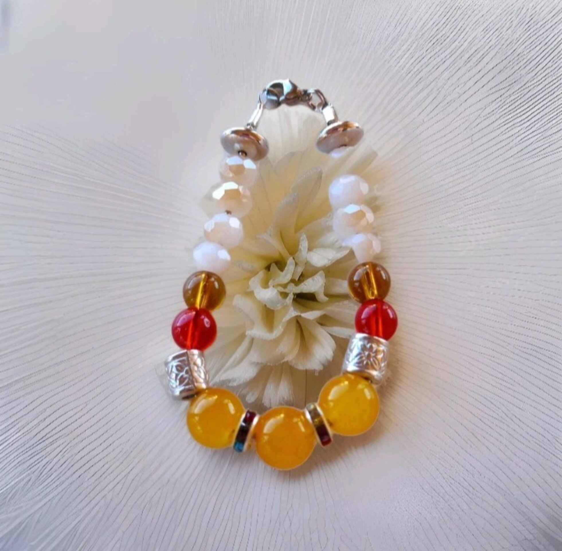 Pulsera de Cristal Jade Amarillo - 2